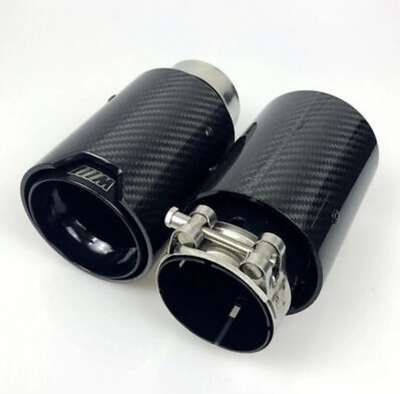 Bmw M Performance Exhaust Tip Real Carbon Fiber M Sport black on black muffler image 5