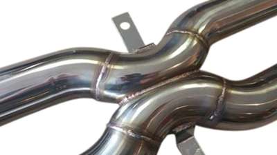 BMW E90 E92 M3 4.0L 08-13 63mm Performance Dual Resonators Mid X-Pipe Mid Pipes image 4