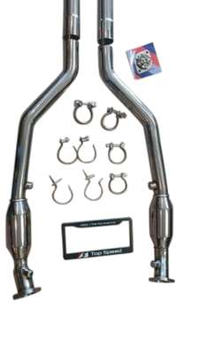Fit BMW E90 E92 M3 4.0L 08-13 63mm RACE Spec Quad Resonators Mid X-Pipe Mid Pipe image 2