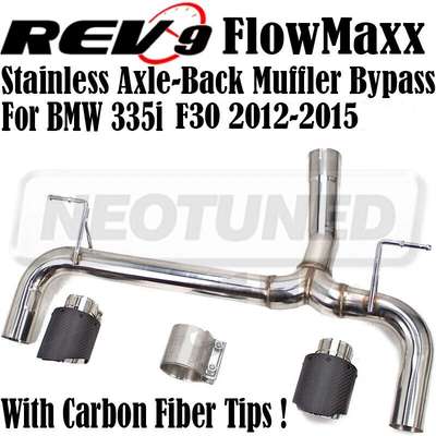 Rev9 CB-211A_1 Axle-Back Exhaust Carbon Fiber Tip Kit For BMW 335i F30 2013-19