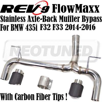 Rev9 CB-211A_2 Axle-Back Exhaust Carbon Fiber Tip Kit For BMW 435i F32 2014-16