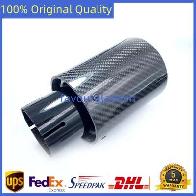 1PCS 2.5''Inlet Glossy Black Carbon Fiber Exhaust Tip For M Performance BMW Pipe image 3