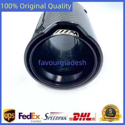 1PCS 2.5''Inlet Glossy Black Carbon Fiber Exhaust Tip For M Performance BMW Pipe image 4