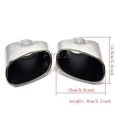 Car Exhaust Tips For BMW X5 E70 08-13 Stainless Steel Rear Muffler Tail Pipe H image 3