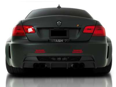 2 - DANGER EXHAUST Racing Decal sticker logo BMW M3 M5 M6 - RED