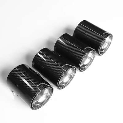 FOR 2015-2019 BMW F80 M3 F82 M4 CARBON FIBER STAINLESS EXHAUST TIP FINISHERS X 4