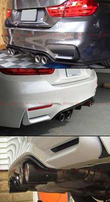 FOR 2015-2019 BMW M2 M3 M4 CARBON FIBER STAINLESS EXHAUST TIP PIPE FINISHERS X 4 image 3