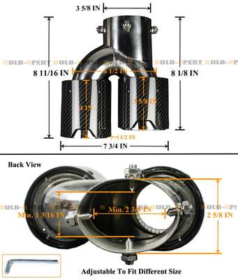 FOR BMW M240i M440i M550i Z4 M40i CARBON FIBER STAINLESS STEEL QUAD EXHAUST TIP image 3