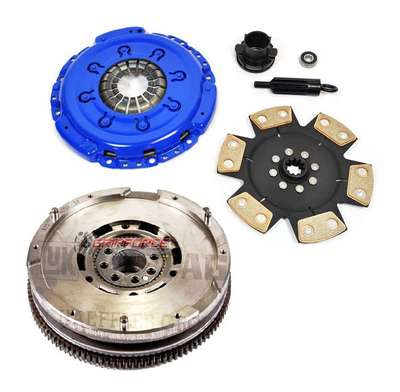 FX Racing Clutch Kit FX-04019R4-SS &ndash; United States OE Spec or Performance/Custom: Performance/Custom Flywheel Material: Dual Mass Cast Iron Interchange Part Number: 04019 03-030 K70206-01 DMF015 Input Spline Quantity: 10 OE/OEM Part Number: 04019 03-030 K70206-01 DMF015 Manufacturer Warranty: 1 Year Disc Diameter: 240mm Surface Finish: HD STAGE 4 COPPER CERAMIC 6-PUCK RIGID; DUAL MASS CAST IRON Disc Material: Cerametallic Performance Part: Yes &ndash; Fits 96-99 BMW 328i 328is E36 2.8L