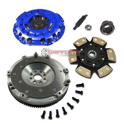 FX Racing Clutch Kit FX-04120R3-SS &ndash; 6061 T6 BILLET ALUMINIUM Custom Bundle: No Clutch Disc Style: 6 Puck Spring Hub Manufacturer Part Number: FX-04120R3-SS; 04120FA-MV Disc Material: Cerametallic Pressure Plate Type: Self Adjust German 51CrV4 Diaphragm Surface Finish: Cerametallic / BILLET ALUMINIUM Bundle Listing: Yes OE Spec or Performance/Custom: Performance/Custom Clutch Material: Cerametallic Warranty: 1 Year &ndash; Fits 01-03 BMW E46 323 325 328 330