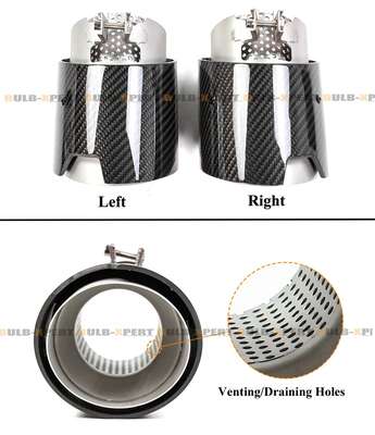 For 21-26 BMW G80 G82 M3 M4 Carbon Fiber Stainless Exhaust Tip Pipe Finisher x 4 image 4
