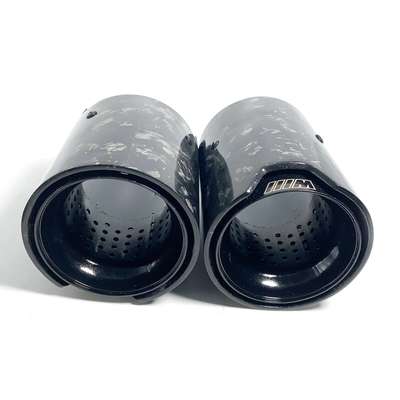 For BMW M2 M3 M4 M5 M6 2*Glossy Forge Carbon Black M Performance Exhaust tip image 4