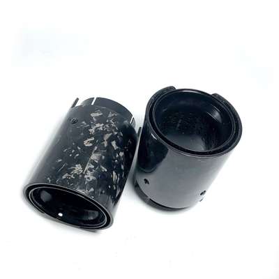 For BMW M2 M3 M4 M5 M6 2*Glossy Forge Carbon Black M Performance Exhaust tip image 5