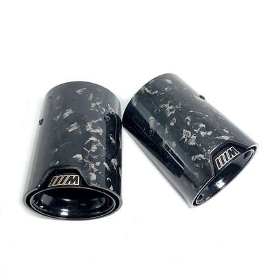 For BMW M2 M3 M4 M5 M6 2*Glossy Forge Carbon Black M Performance Exhaust tip image 3