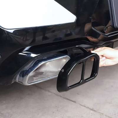 Fit BMW X3 G01 X4 G02 2022-2024 Black Quad Exhaust Tip Muffler Tail Pipe Covers