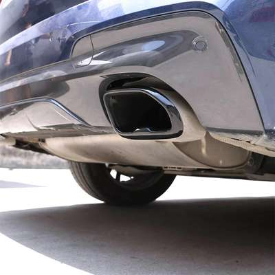 Black Chrome M Tailpipe Muffler End Exhaust Tip Covers For 2018-2021 BMW X3 G01