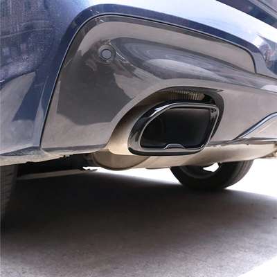 Black Chrome M Tailpipe Muffler End Exhaust Tip Covers Fit 2018-2021 BMW X3 G01 image 5