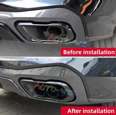 For BMW X5 G05 / X6 G06 / X7 G07 2 pc style Dual Pipe Exhaust Tips Performance image 5