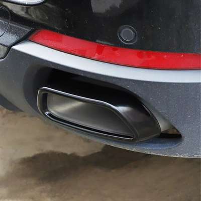 Gloss Black Steel Exhaust Muffler Tips Tailpipe Trim Cover Fit BMW X5 F15 X6 F16 image 5