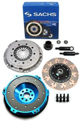 Sachs Clutch Kit K70238-01-DF-SSA &ndash; Germany Interchange Part Number: 03-011 KF649-01 03-030 K70206-01 K70238-01 195321 Type: Clutch Kit Flywheel Material: 6061 T6 BILLET ALUMINIUM Clutch Disc Style: Spring Hub Dual Friction Pressure Plate Type: Heavy Duty Push Type Diaphragm Manufacturer Part Number: K70238-01-DF-SSA; 04117FA Surface Finish: CARBON KEVLAR/COPPER CERAMIC / ALUMINUM Bundle Listing: Yes OE Spec or Performance/Custom: Performance/Custom Other Part Number: 03-043 195321 04117 04118 04119 K70238-01 DMF050 Fitment Type: Performance/Custom Transmission Type: Manual Clutch Material: Segmented Cerametallic Warranty: 1 Year &ndash; Fits 92-95 BMW 325 i is M50