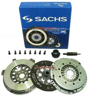 Sachs Clutch Kit K70380-SS &ndash; Germany Performance Part: Yes Input Spline Quantity: 10 OE/OEM Part Number: 21-21-2-228-065 88-3082-999-792 21-21-2-226-958 Interchange Part Number: 03-043 DMF037 Plate Diameter: 240mm Type: Clutch Kit Disc Diameter: 240mm Flywheel Material: 4140 FORGED CHROMOLY STEEL Clutch Disc Style: Full Face Rigid Disc Pressure Plate Type: Self-Adjusting Manufacturer Part Number: K70380-SS; 04117FX-HT Input Shaft Diameter: 1-3/8" Disc Material: Organic Surface Finish: SACHS OEM ORGANIC/4140 FORGED CHROMOLY STEEL Bundle Listing: Yes Clutch Material: Organic Warranty: Yes Brand: Sachs Manufacturer Warranty: 1 Year Number of Teeth: 10 &ndash; Fits 01-06 BMW M3 E46 3.2L S54B32 6SPD SMG