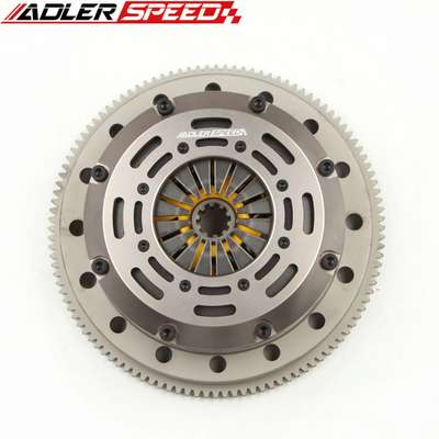 ADLERSPEED Clutch Disc KHC10-KHC09-08806FW-HF02-HCK1001-HCK1005-HCK1009 &ndash; Ceramic Disc style: Sprung floating center hub Disc size: 7.25" (185mm) Disc Spline: 1-1/8" x 10 Clutch Type: Push Style Release mechanis Clutch cover: Aircraft high quality alu Release bearing: Include Alignment tool: Not include Flywheel weight: Medium light weight Disc quantities: 2 Interchange Part Number: 03-011 KF649-01 03-030 K70206-01 K70238-01 195321 Type: Clutch Disc Diameter: Disc size: 7.25" (185mm) OE/OEM Part Number: 03-043 195321 04117 K70238-01 DMF050 Flywheel Design: One piece Standard light weight Billet Chromoly Application: Recommended for race and street Reference OE/OEM Number: does not apply Country of Origin: China &ndash; Fits 2001-2003 BMW E46 323 325 328 330 Medium thumbnail 2