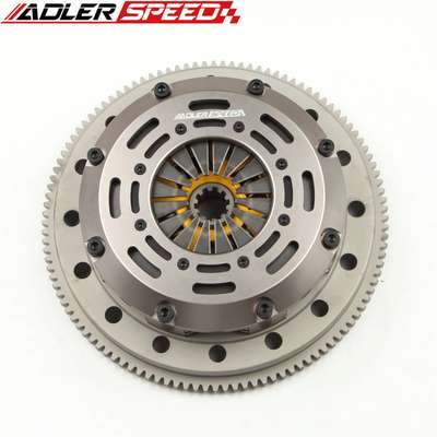 ADLERSPEED Clutch Disc KHC10-KHC09-08806FW-HF02-HCK1001-HCK1005-HCK1009 &ndash; Ceramic Disc style: Sprung floating center hub Disc size: 7.25" (185mm) Disc Spline: 1-1/8" x 10 Clutch Type: Push Style Release mechanis Clutch cover: Aircraft high quality alu Release bearing: Include Alignment tool: Not include Flywheel weight: Medium light weight Disc quantities: 2 Interchange Part Number: 03-011 KF649-01 03-030 K70206-01 K70238-01 195321 Type: Clutch Disc Diameter: Disc size: 7.25" (185mm) OE/OEM Part Number: 03-043 195321 04117 K70238-01 DMF050 Flywheel Design: One piece Standard light weight Billet Chromoly Application: Recommended for race and street Reference OE/OEM Number: does not apply Country of Origin: China &ndash; Fits 2001-2003 BMW E46 323 325 328 330 Medium thumbnail 4