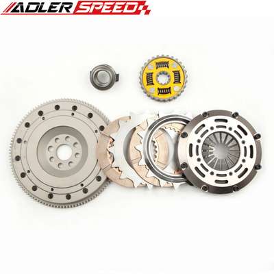 ADLERSPEED Clutch Kit KHC10-KHC09-08806FW-HF02-HCK1001-HCK1005-HCK1009 &ndash; Ceramic Disc style: Sprung floating center hub Disc size: 7.25" (185mm) Disc Spline: 1-3/8" x 10 Clutch Type: Push Style Release mechanis Clutch cover: Aircraft high quality alu Release bearing: Include Alignment tool: Not include Flywheel weight: Medium light weight Disc quantities: 2 Type: Clutch Disc Diameter: Disc size: 7.25" (185mm) Flywheel Design: One piece Medium light weight Billet Chromoly Application: Recommended for race and street Number of Teeth: . Reference OE/OEM Number: Does not apply UPC: Does not apply Country of Origin: China &ndash; Fits 2001-2006 BMW M3 E46 6-SPEED MEDIUM
