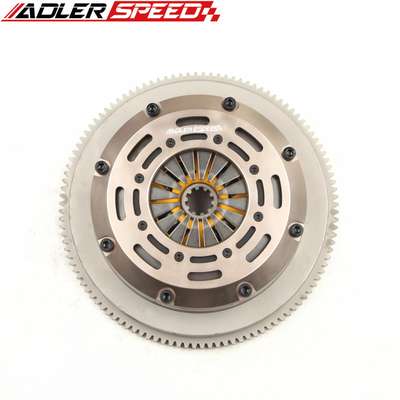ADLERSPEED Clutch Disc KHC10-KHC09-08806FW-HF02-HCK1001-HCK1005-HCK1009 &ndash; Ceramic Disc style: Sprung floating center hub Disc size: 7.25" (185mm) Disc Spline: 1-1/8" x 10 Clutch Type: Push Style Release mechanis Clutch cover: Aircraft high quality alu Release bearing: Include Alignment tool: Not include Flywheel weight: Standard light weight Disc quantities: 2 Interchange Part Number: 03-011 KF649-01 03-030 K70206-01 K70238-01 195321 Type: Clutch Disc Diameter: Disc size: 7.25" (185mm) OE/OEM Part Number: 03-043 195321 04117 K70238-01 DMF050 Flywheel Design: One piece Standard light weight Billet Chromoly Application: Recommended for race and street Reference OE/OEM Number: Does not apply UPC: Does not apply Country of Origin: China &ndash; Fits BMW 325 328 525 528 M3 Z3 E34 E36 thumbnail 4