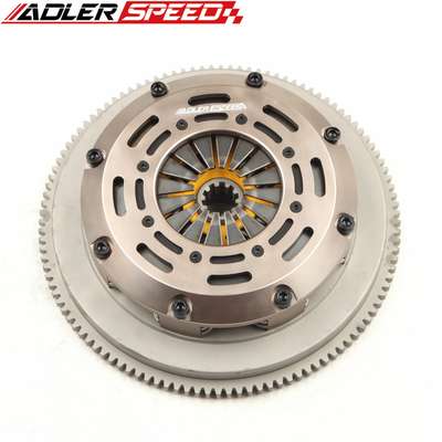 ADLERSPEED Clutch Disc KHC10-KHC09-08806FW-HF02-HCK1001-HCK1005-HCK1009 &ndash; Ceramic Disc style: Sprung floating center hub Disc size: 7.25" (185mm) Disc Spline: 1-3/8" x 10 Clutch Type: Push Style Release mechanis Clutch cover: Aircraft high quality alu Release bearing: Include Alignment tool: Not include Flywheel weight: Standard light weight Disc quantities: 2 Type: Clutch Disc Diameter: Disc size: 7.25" (185mm) Flywheel Design: One piece Standard light weight Billet Chromoly Application: Recommended for race and street OE/OEM Part Number: Does not apply Reference OE/OEM Number: Does not apply UPC: Does not apply Country of Origin: China &ndash; Fits 2001-2006 BMW M3 E46 6-SPEED STANDARD WEIGHT thumbnail 4