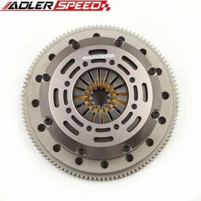 ADLERSPEED Clutch Disc KHC10-KHC09-08806FW-HF02-HCK1001-HCK1005-HCK1009 &ndash; Ceramic Disc style: Sprung floating center hub Disc size: 7.25" (185mm) Disc Spline: 1-3/8" x 10 Clutch Type: Push Style Release mechanis Clutch cover: Aircraft high quality alu Release bearing: Include Alignment tool: Not include Flywheel weight: Medium light weight Disc quantities: 2 Type: Clutch Disc Diameter: Disc size: 7.25" (185mm) Flywheel Design: One piece Medium light weight Billet Chromoly Application: Recommended for race and street Number of Teeth: . Reference OE/OEM Number: Does not apply UPC: Does not apply Country of Origin: China &ndash; Fits 2001-2006 BMW M3 E46 6-SPEED MEDIUM thumbnail 4