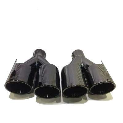 M Performance Style Black Exhaust Tip Set For BMW Car 2.25" Dual Quad Outlet image 3