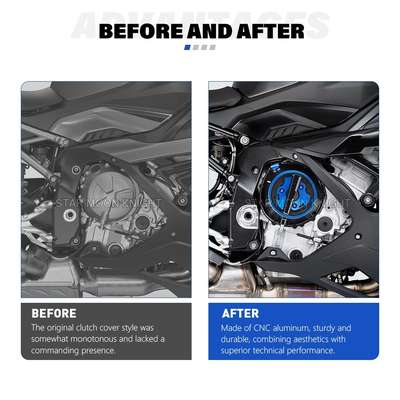 Yemanren-KK Clutch Part M1000XR-M-1000R-Engine-Protect-Cover-For-BMW-S-1000RR-S-1000R-Clean-Clutch-Cover &ndash; Aluminum, Rubber Item Length: 10 in Superseded Part Number: Does not apply Vintage Part: Yes Brand: Yemanren-KK Number of Teeth: 14 Type: Clutch Cover Interchange Part Number: Does not apply OE/OEM Part Number: Does not apply Manufacturer Warranty: 3 Months Universal Fitment: Yes Country of Origin: China Performance Part: Yes UPC: Does not apply &ndash; Fits BMW S 1000RR S 1000R Clean Clutch Cover thumbnail 3