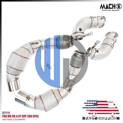 For BMW F90 M5 S63 M5 4.4 V8 TT OPF 200 CPSi Performance Heatshield Downpipe