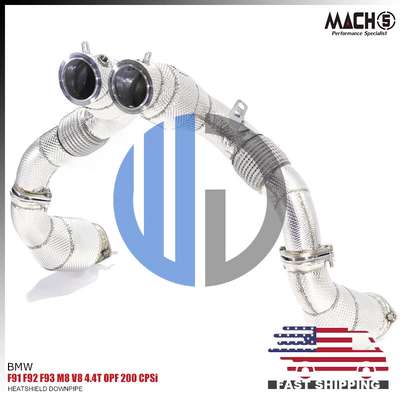 For BMW F91 F92 F93 M8 4.4 V8 TT OPF 200 CPSi Performance Heatshield Downpipe