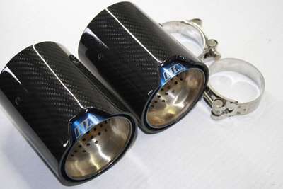 NEW BMW M CARBON EXHAUST TIPS M135i M140i M235i M240i 335 340 63mm performance image 4