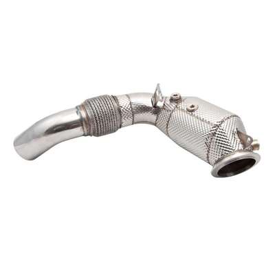 BMW M5 F10 M6 F11 2011-2016 Performance Exhaust Downpipe With Cat And Heat Shield image 2