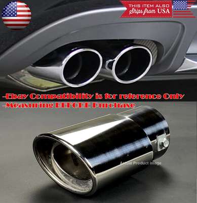 OE Style Polished Stainless Steel Exhaust Muffler Tip For BMW Mini 1.5-2" Pipe