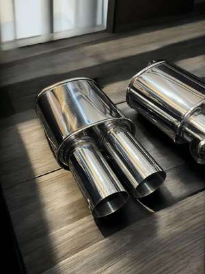 PRO EXHAUST MUFFLER Fits BMW Rear F20 F30 E39 E38 E36 E46 PERFORMANCE TWIN TIP image 3
