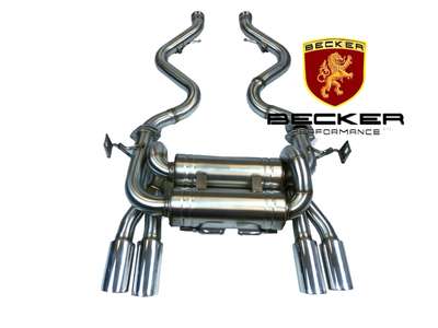 OBX Stainless Dual Catback Exhaust 2008-2013 BMW E90 E92 M3 Brushed image 2