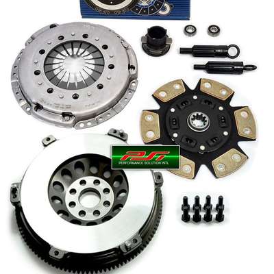 Sachs Clutch Kit PZK70238-01-R3D-SSC &ndash; 4140 Forged Chromoly Steel Clutch Disc Style: 6 Puck Spring Hub Pressure Plate Type: Heavy Duty Push Type Diaphragm Interchange Part Number: 03-011 KF649-01 03-030 K70206-01 K70238-01 195321 Type: Clutch Kit Surface Finish: HD STAGE 3 COPPER CERAMIC / 4140 FORGED CHROMOLY Manufacturer Part Number: PZK70238-01-R3D-SSC; F04117FX Bundle Listing: Yes Other Part Number: 03-043 195321 04117 04118 K70238-01 DMF050 Brand: Sachs Fitment Type: Performance/Custom Transmission Type: Manual Clutch Material: Cerametallic Warranty: 1 Year UPC: Does Not Apply