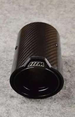 Real Carbon Fiber Exhaust Pipe Muffler tip For BMW M Performance Black Tail image 4