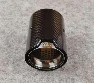 Real Carbon Fiber Exhaust Pipe Muffler tip For BMW M Performance Silver Tail image 4