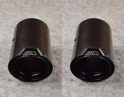 Real Carbon Fiber Exhaust Pipe Muffler tip For BMW M Performance Black Tail