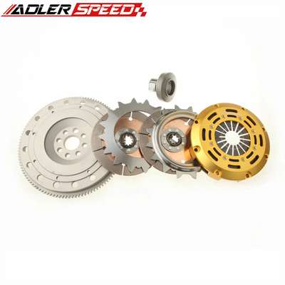ADLERSPEED Clutch Disc RACING-CLUTCH-TWIN-DISC-KIT-for-2001-2003-BMW-E46-323-325-328-330-Medium-Weight &ndash; Ceramic Disc style: Rigid hub Disc size: 7.25" (185mm) Disc Spline: 1-1/8" x 10 Clutch Type: Push Style Release mechanis Clutch cover: Aircraft high quality alu Release bearing: Include Alignment tool: Not include Disc quantities: 2 Disc Diameter: Disc size：7.25" (185mm) OE/OEM Part Number: Does Not Apply Type: Clutch Kit Interchange Part Number: 03-011 KF649-01 03-030 K70206-01 K70238-01 195321 Other Part Number: 03-043 195321 04117 K70238-01 DMF050 Reference OE/OEM Number: Does Not Apply UPC: Does not apply Country of Origin: China &ndash; Fits 2001-2003 BMW E46 323 325 328 330 Medium Weight thumbnail 5