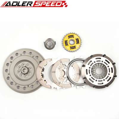 ADLERSPEED Clutch Disc SPRUNG-CLUTCH-TWIN-DISC-KIT-MEDIUM-for-04-05-BMW-325-330-530-X3-Z4-M54-6-SPEED &ndash; Ceramic Disc style: Sprung floating center hub Disc size: 7.25" (185mm) Disc Spline: 185 x 22T Clutch Type: Push Style Release mechanis Clutch cover: Aircraft high quality alu Release bearing: Include Alignment tool: Not include Flywheel weight: Medium light weight Disc quantities: 2 Disc Diameter: Disc size：7.25" (185mm) Type: Clutch Kit Number of Teeth: 22 OE/OEM Part Number: Does not apply Flywheel: one piece Medium light weight Billet Chromoly Flywheel material: 4140 forged flywheel Reference OE/OEM Number: Does not apply UPC: Does not apply Country of Origin: China &ndash; Fits 04-05 BMW 325 330 530 X3 Z4 M54 6 SPEED