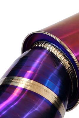 Fit BMW G42 M240i TOP SPEED PRO1 3.5" Single Side Titanium Exhaust System Purple image 4