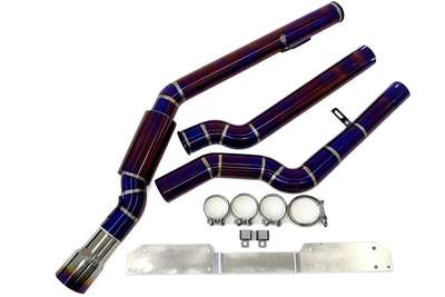 Fit BMW G42 M240i TOP SPEED PRO1 3.5" Single Side Titanium Exhaust System Purple