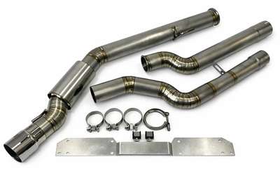 Fit BMW G42 M240i TOP SPEED PRO1 3.5" Single Side Titanium Exhaust System Raw
