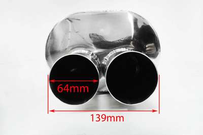 Exhaust rear box performance s/steel muffler for BMW E36 E46 to give a M3 look image 2